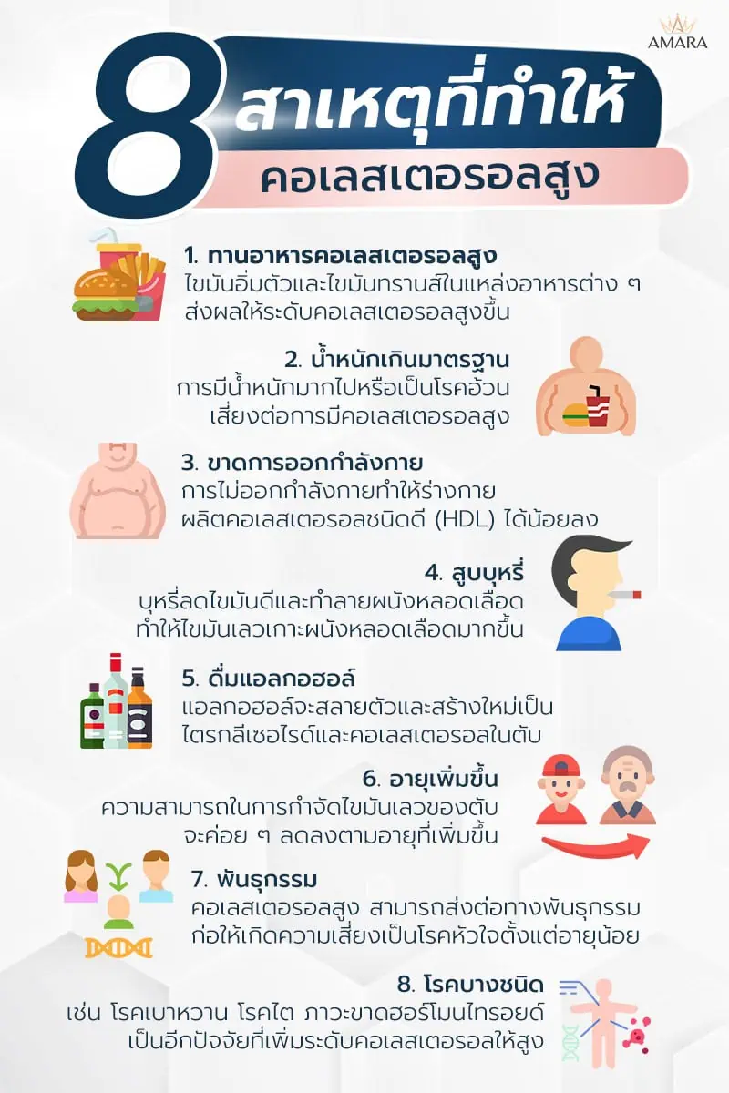 สาเหตุที่คอเลสเตอรอลสูง