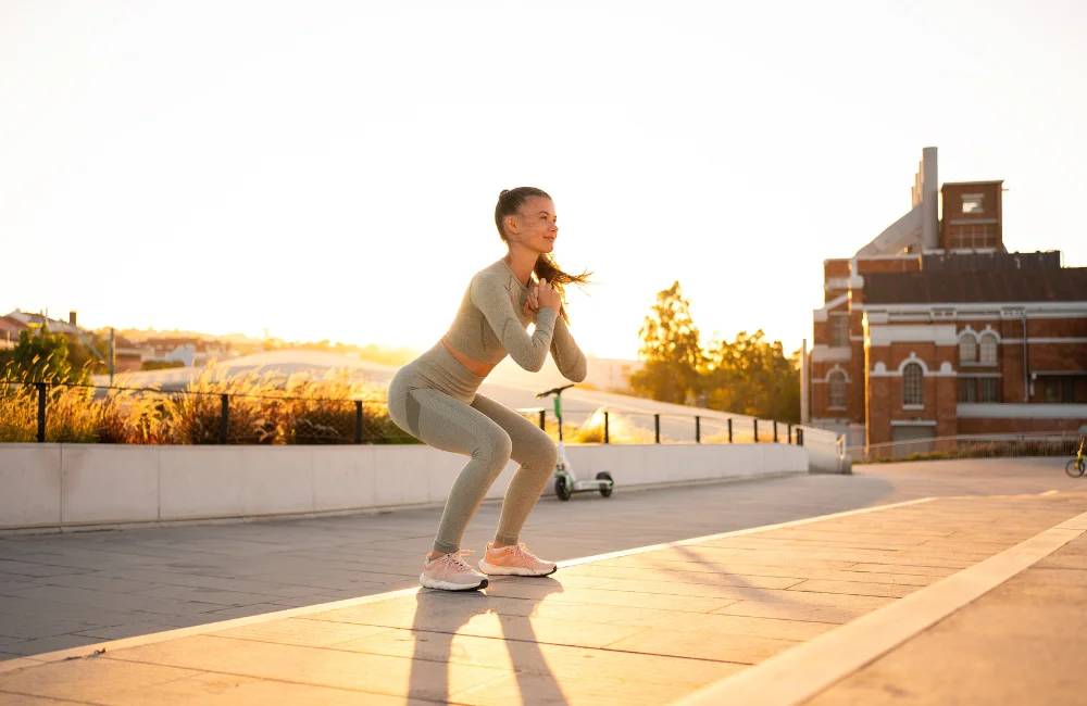 ท่าออกกำลังกายสะโพก Jumping squats